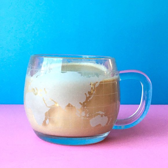 SOLD Glass Nestle Coffee Collector Glass Mugs Set of 4 - Picture 7 of 7